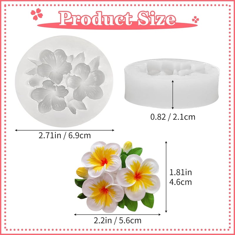 ZQYSING Plumeria Flower Silicone Molds, Plumeria Floral Molds for Candle Wax Making Handmade Soap Aromatherapy Gypsum Polymer Clay Craft Decoration Fondant Mold - Image 5